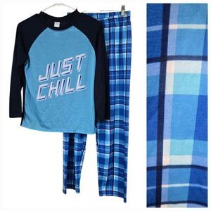 Children's Place NWOT Boys Soft Sleep Set 2pc Blue Lounge Pajama Top Bottom PJs